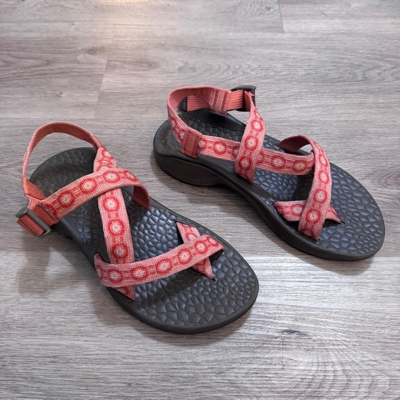 Chaco Eco Tread Z2 Sandals Outdoor Hiking Women’s 7 Peach Orange - Picture 1 of 5